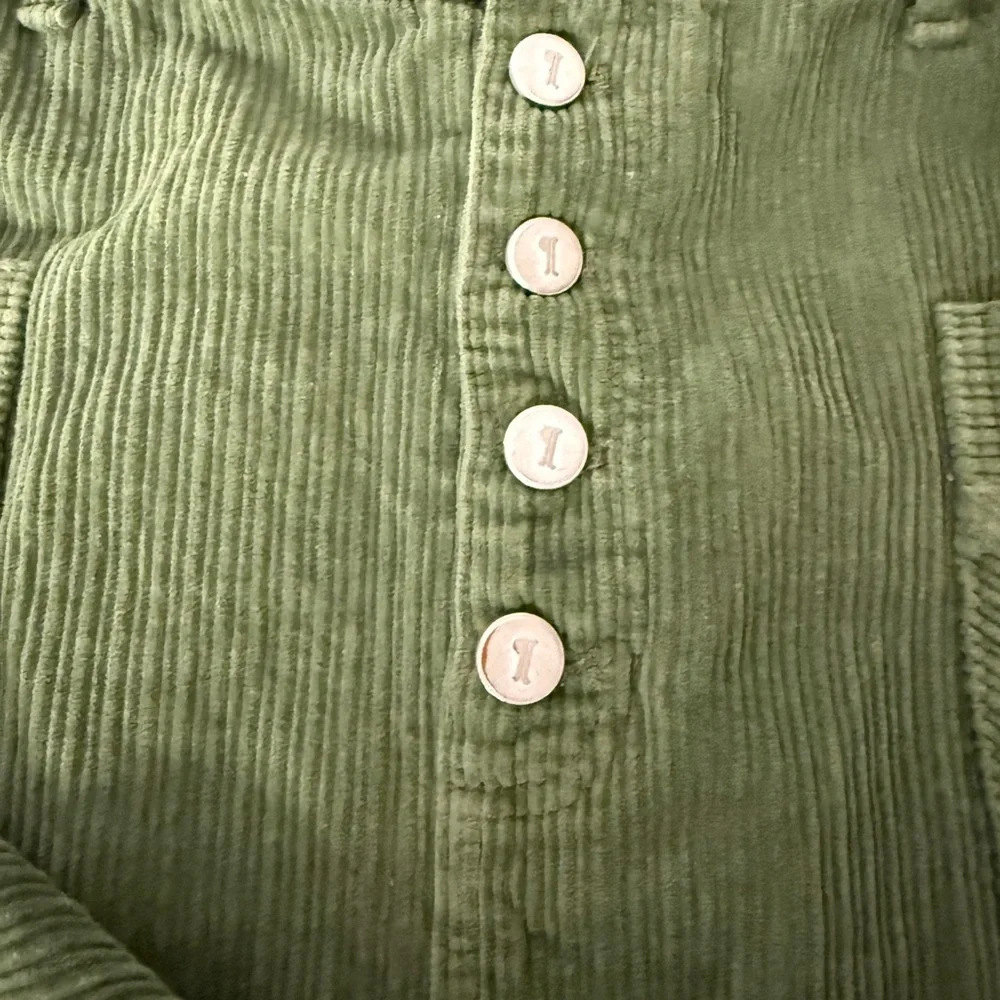 Pilcro Anthropologie Olive Corduroy Button Front Skirt Plus Size 26W - Picture 10 of 10